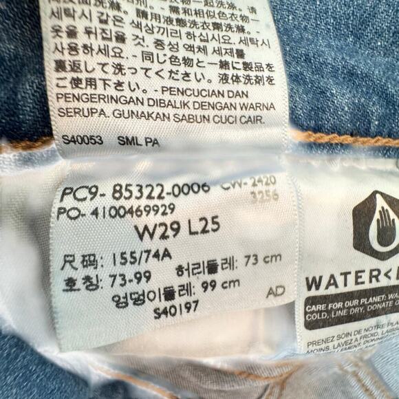 Levis Womens Mile High Cropped Wide Leg Jeans W 29 Button Fly Fisherman Sailor - Picture 6 of 15